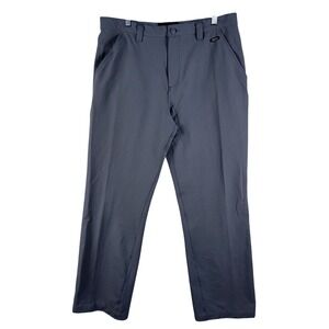 Oakley Golf Pants Men's Size 38x34* Gray Performance Stretch Flat Front Casual